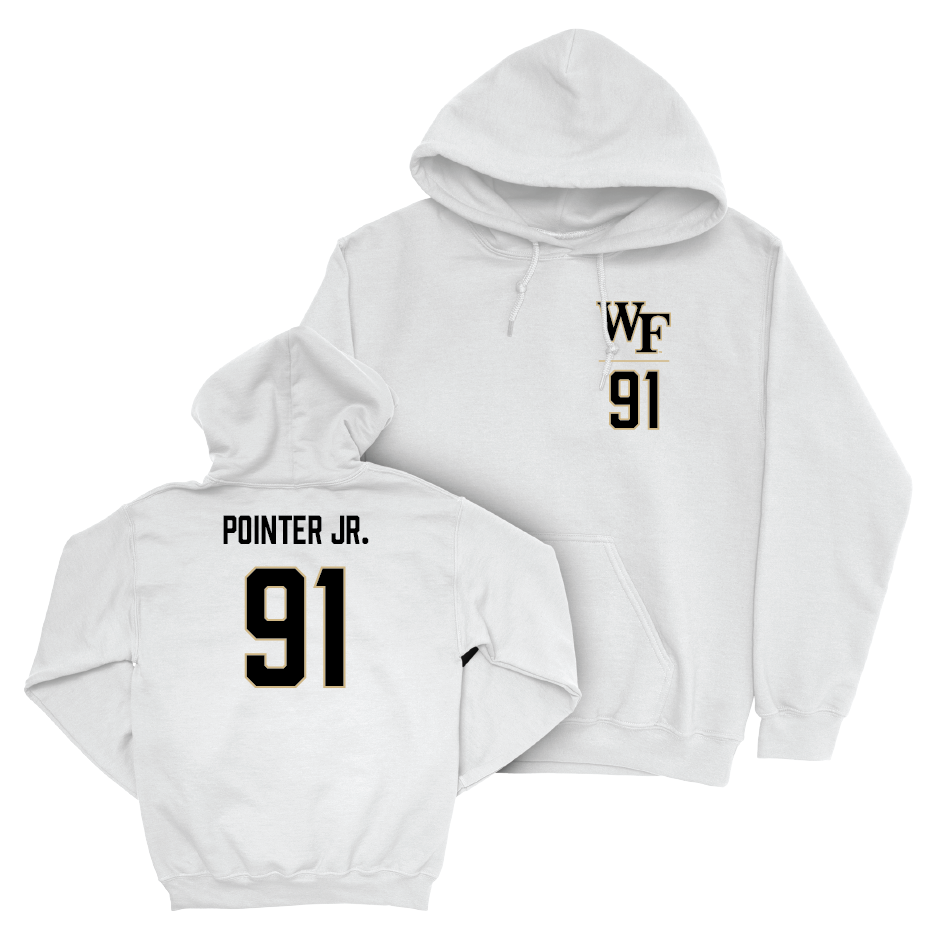 Wake Forest Football White Logo Hoodie - Kevin Pointer Jr. Small