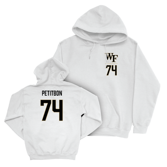 Wake Forest Football White Logo Hoodie - Luke Petitbon Small