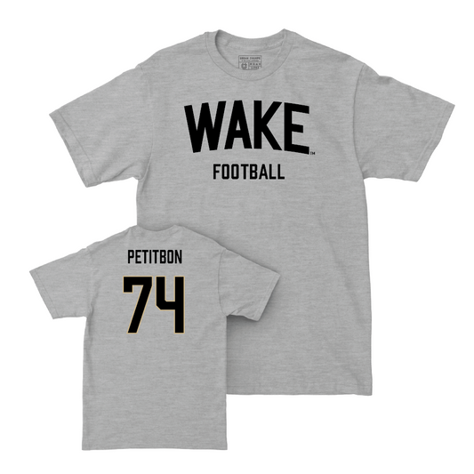 Wake Forest Football Sport Grey Wordmark Tee - Luke Petitbon Small