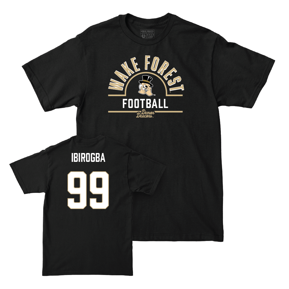 Wake Forest Football Black Arch Tee - Mateen Ibirogba Small