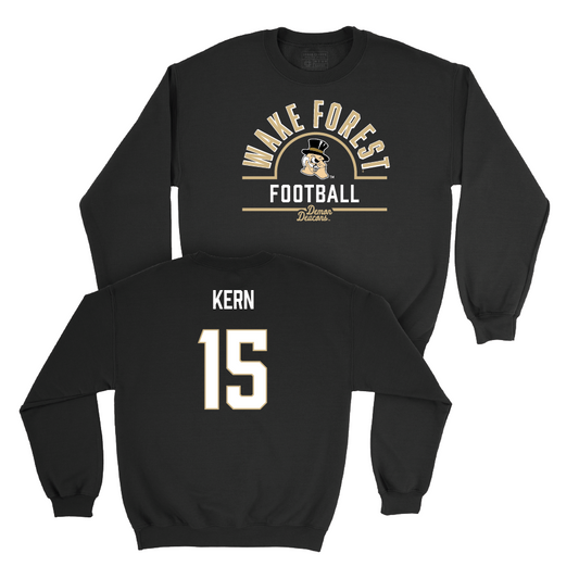 Wake Forest Football Black Arch Crew - Michael Kern Small