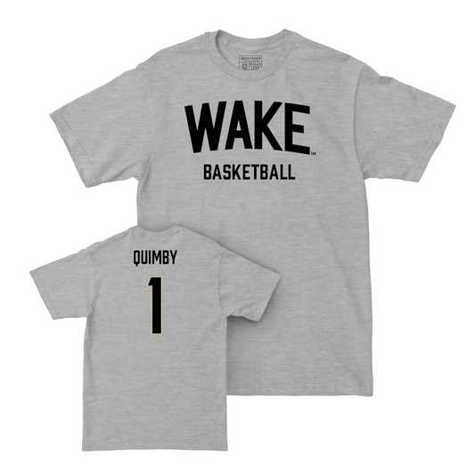 Wake Forest Women's Basketball Sport Grey Wordmark Tee - Makaela Quimby Small