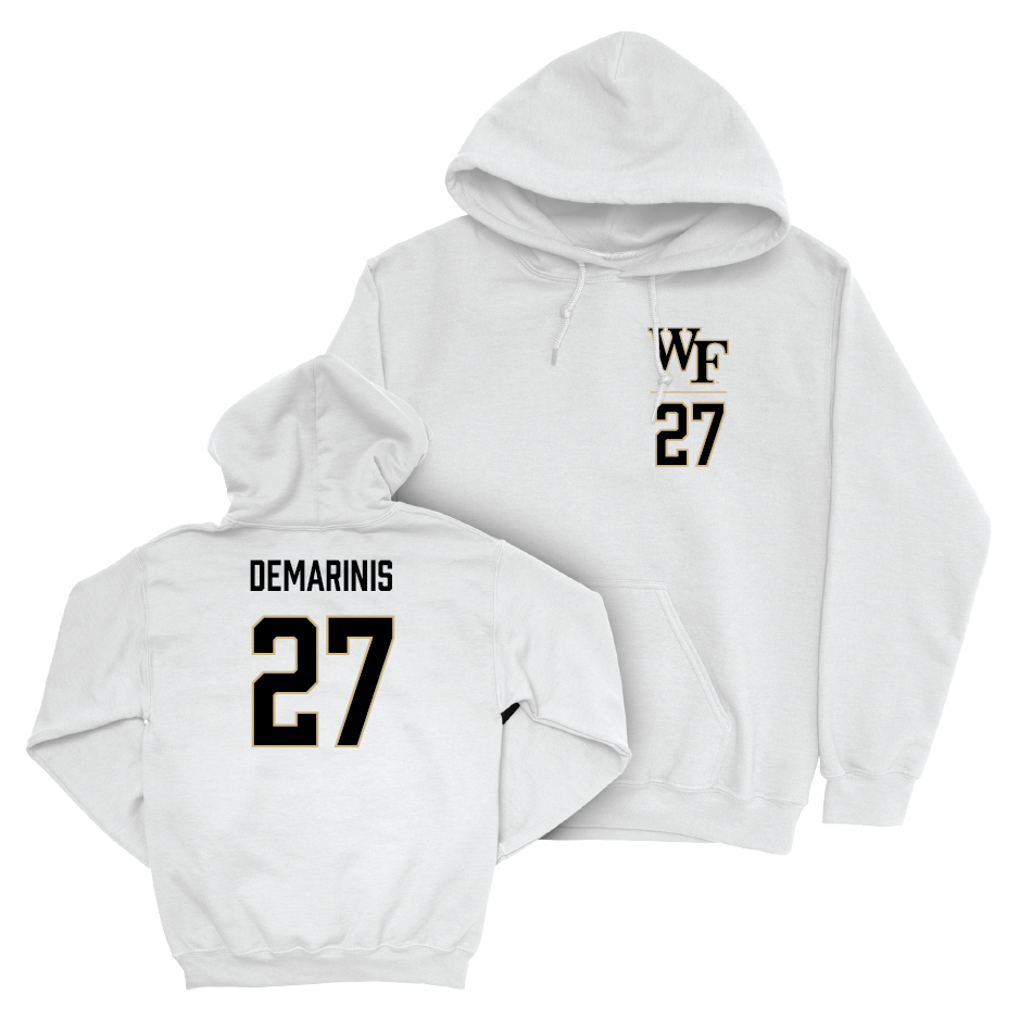 Wake Forest Women's Soccer White Logo Hoodie - Nadia DeMarinis Small