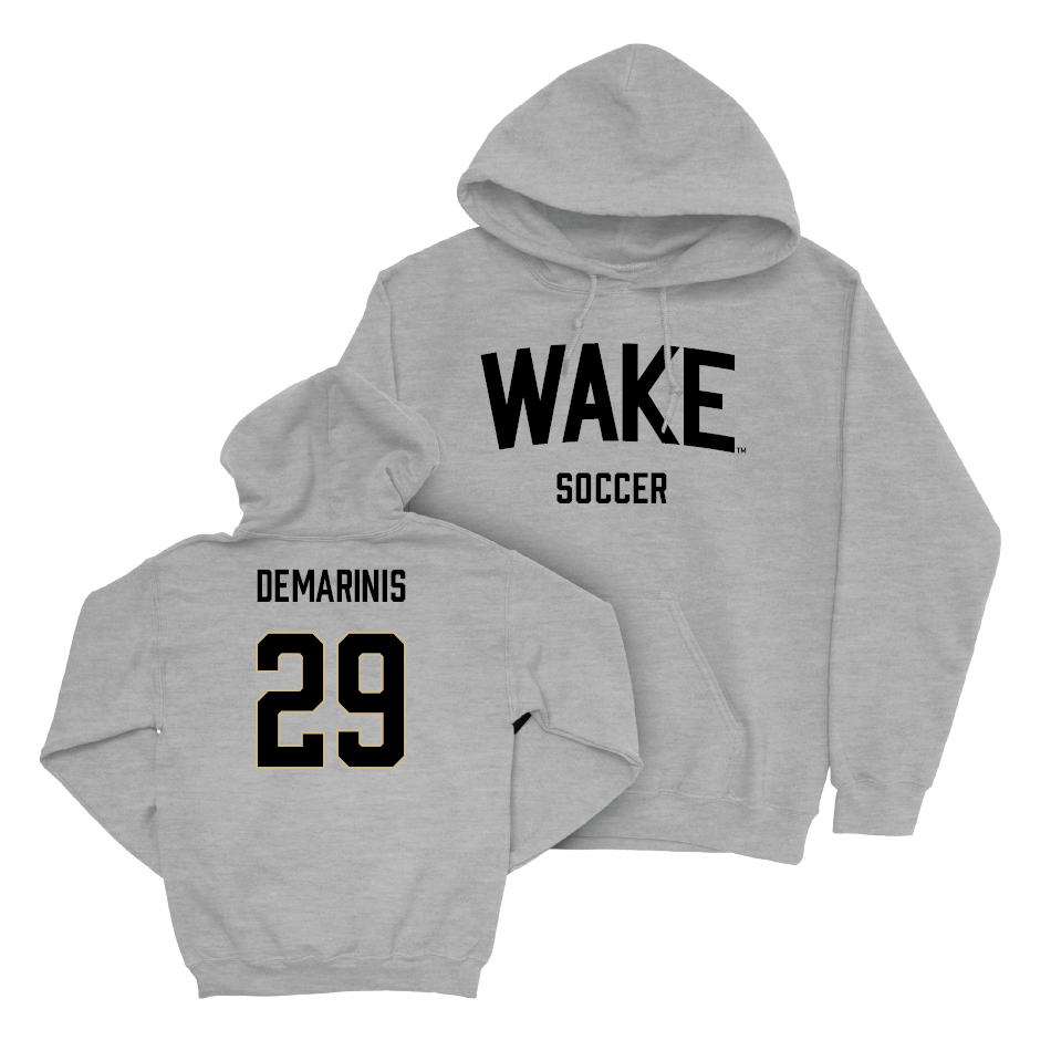 Wake Forest Women's Soccer Sport Grey Wordmark Hoodie - Olivia DeMarinis Small