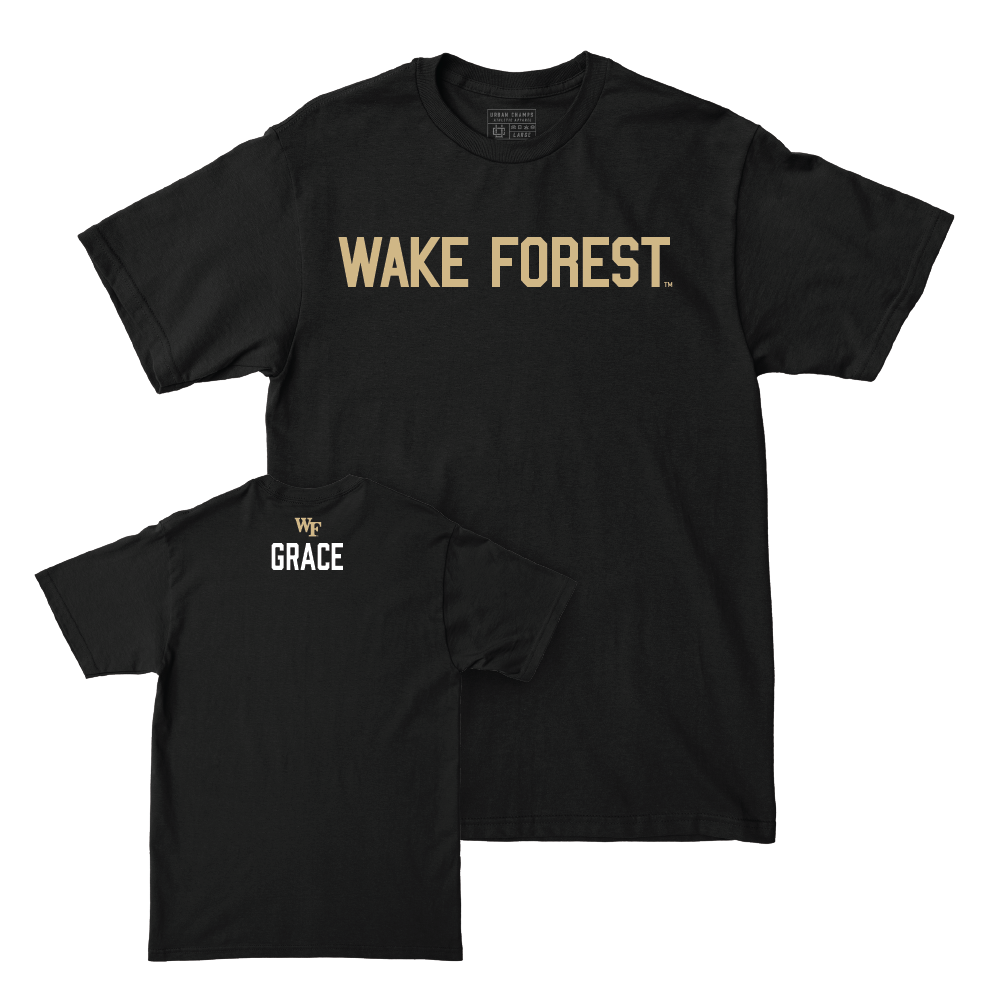 Wake Forest Women's Track & Field Black Sideline Tee - Robbie Grace Small