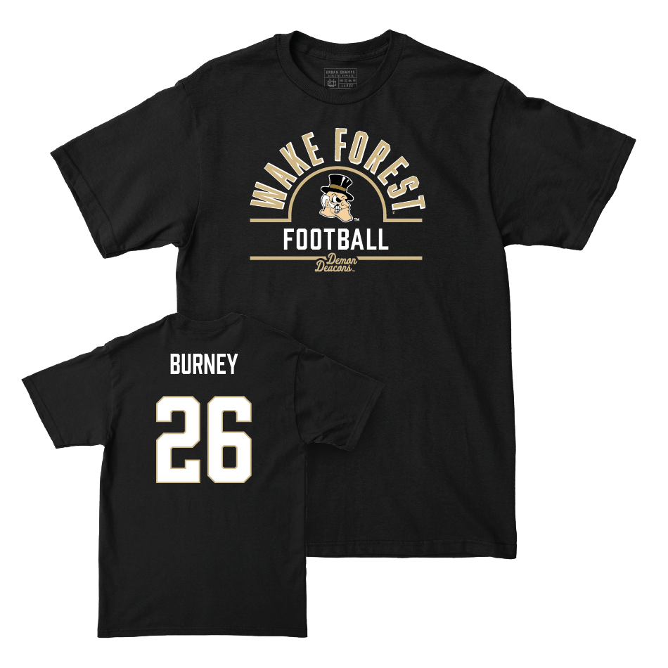 Wake Forest Football Black Arch Tee - Tayshaun Burney Small