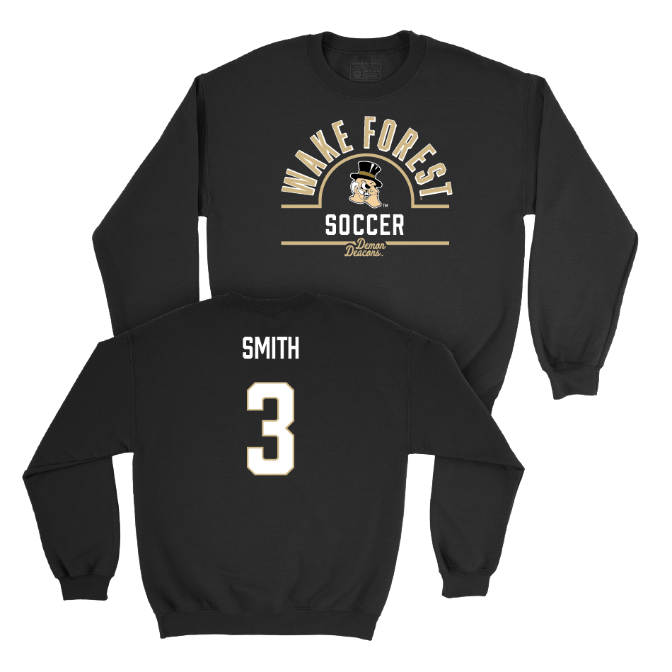 Wake Forest Men's Soccer Black Arch Crew - Travis Smith Small