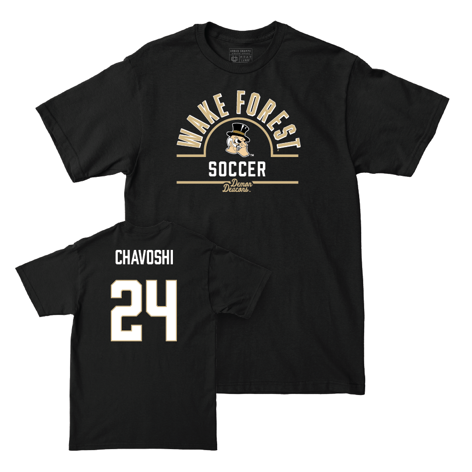 Wake Forest Women's Soccer Black Arch Tee - Zara Chavoshi Small