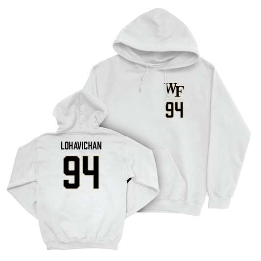 Wake Forest Football White Logo Hoodie - Zach Lohavichan Small