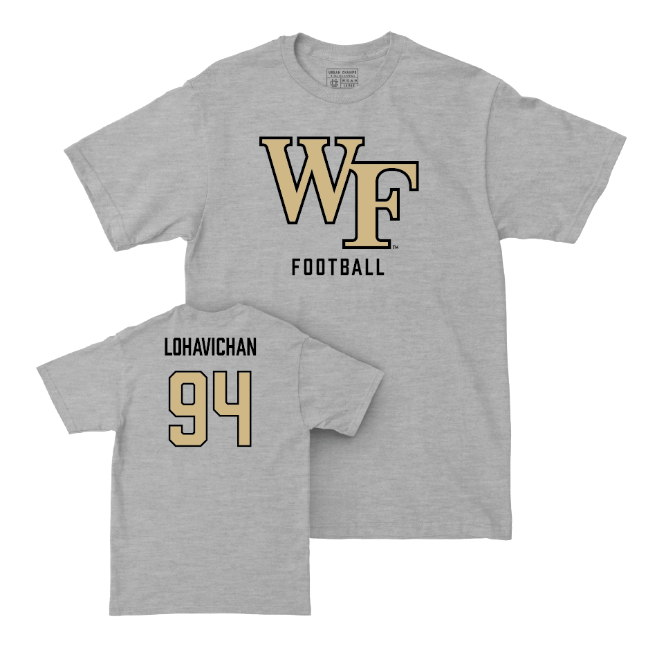 Wake Forest Football Sport Grey Classic Tee - Zach Lohavichan Small