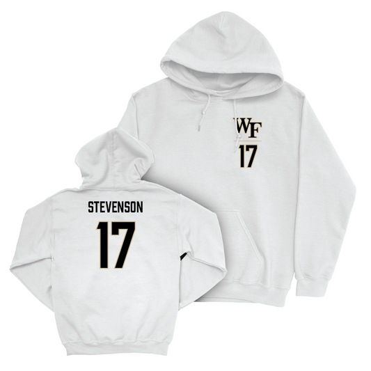 Wake Forest Football White Logo Hoodie - Zamari Stevenson Small