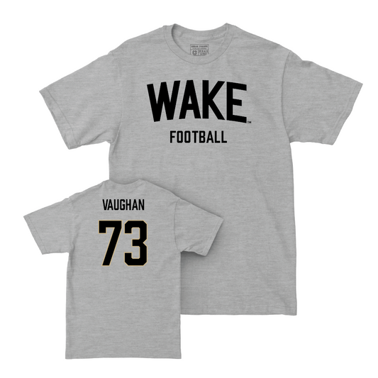 Wake Forest Football Sport Grey Wordmark Tee - Zach Vaughan Small