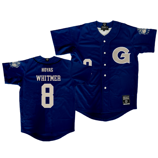 Georgetown Baseball Navy Jersey   - Marshall Whitmer