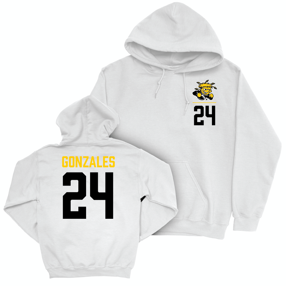 Wichita State Women's Volleyball White Logo Hoodie - Alyssa Gonzales Small