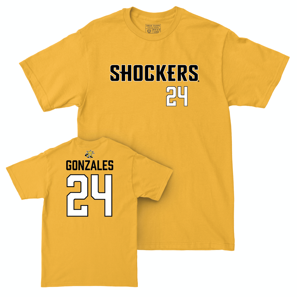 Wichita State Women's Volleyball Gold Shockers Tee - Alyssa Gonzales Small