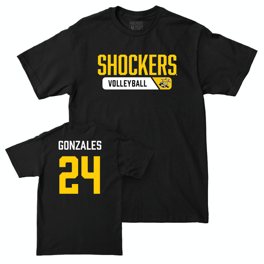 Wichita State Women's Volleyball Black Staple Tee - Alyssa Gonzales Small