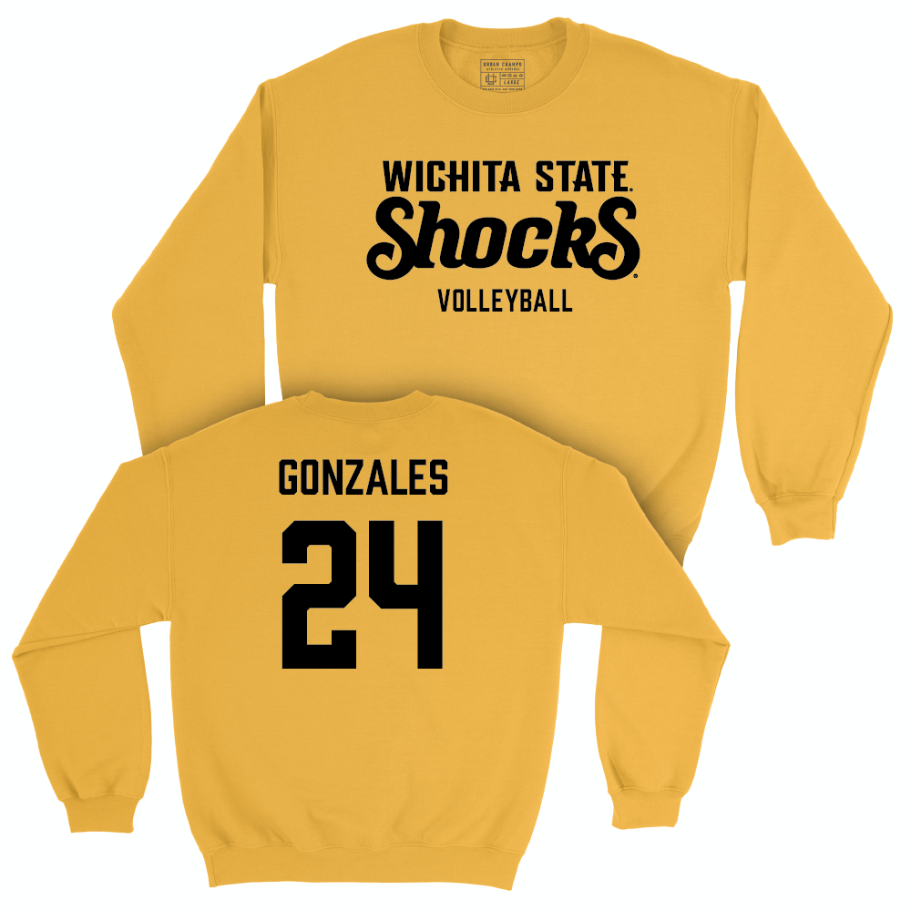 Wichita State Women's Volleyball Gold Shocks Crew - Alyssa Gonzales Small