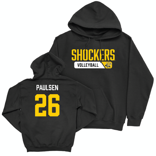 Wichita State Women's Volleyball Black Staple Hoodie - Allie Paulsen Small