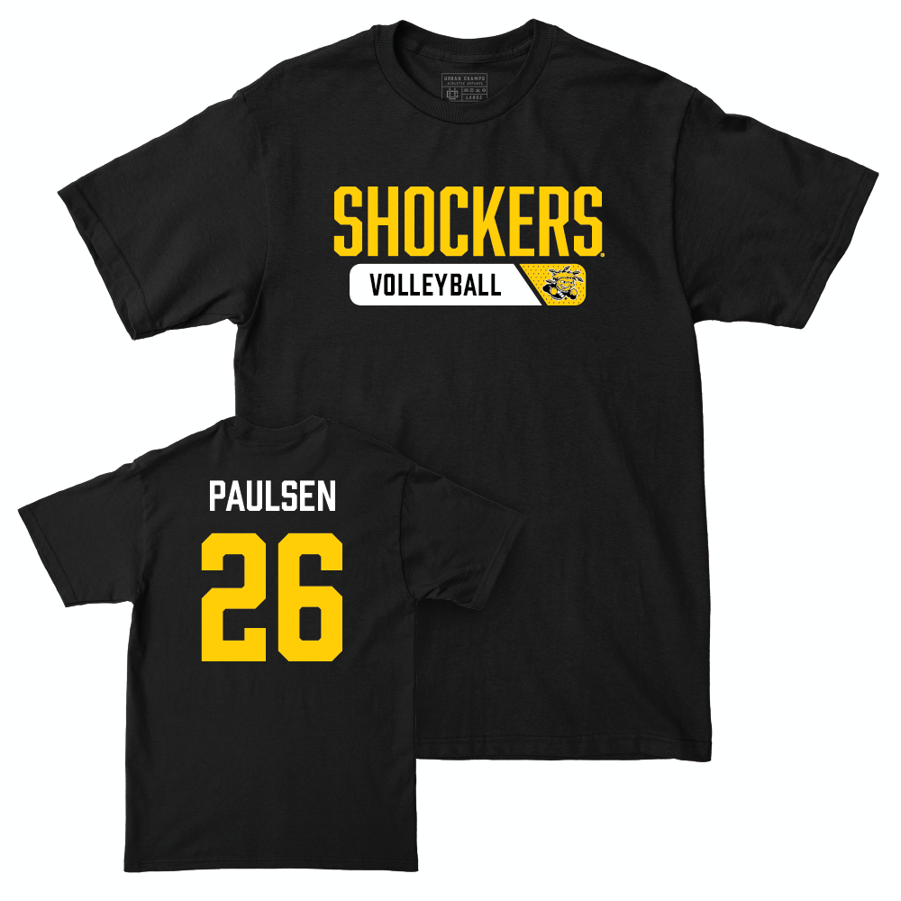 Wichita State Women's Volleyball Black Staple Tee - Allie Paulsen Small