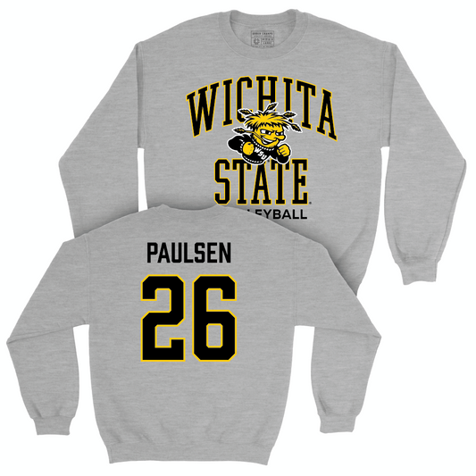 Wichita State Women's Volleyball Sport Grey Classic Crew - Allie Paulsen Small