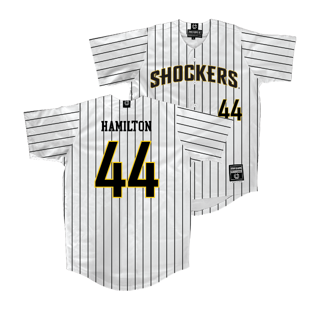 Wichita State Baseball White Jersey - Brady Hamilton | #44 Small