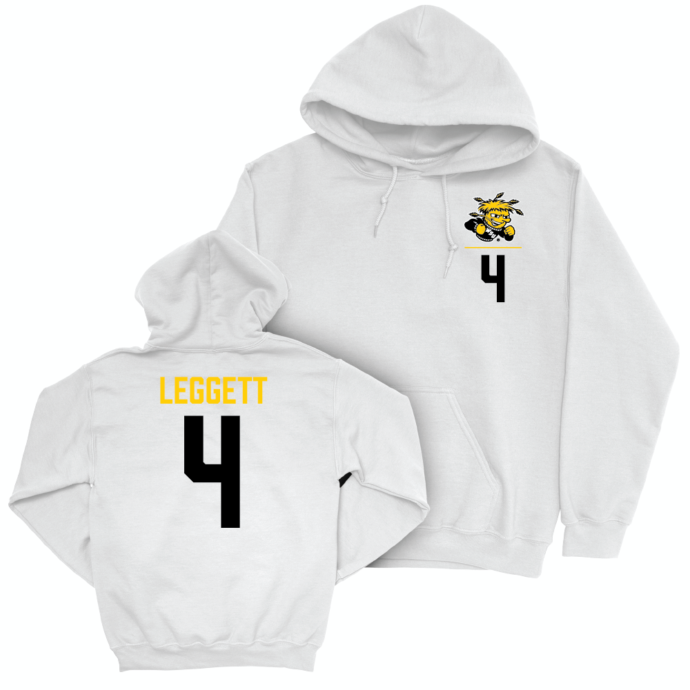 Wichita State Women's Volleyball White Logo Hoodie - Brooklyn Leggett Small