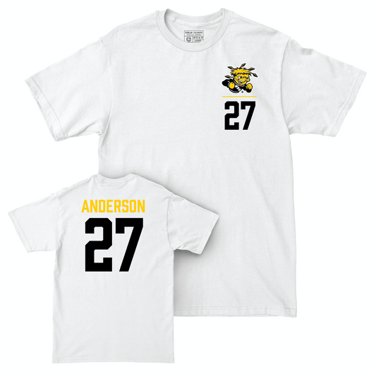 Wichita State Baseball White Logo Comfort Colors Tee - Caleb Anderson Small