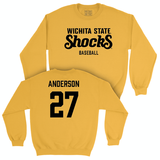 Wichita State Baseball Gold Shocks Crew - Caleb Anderson Small