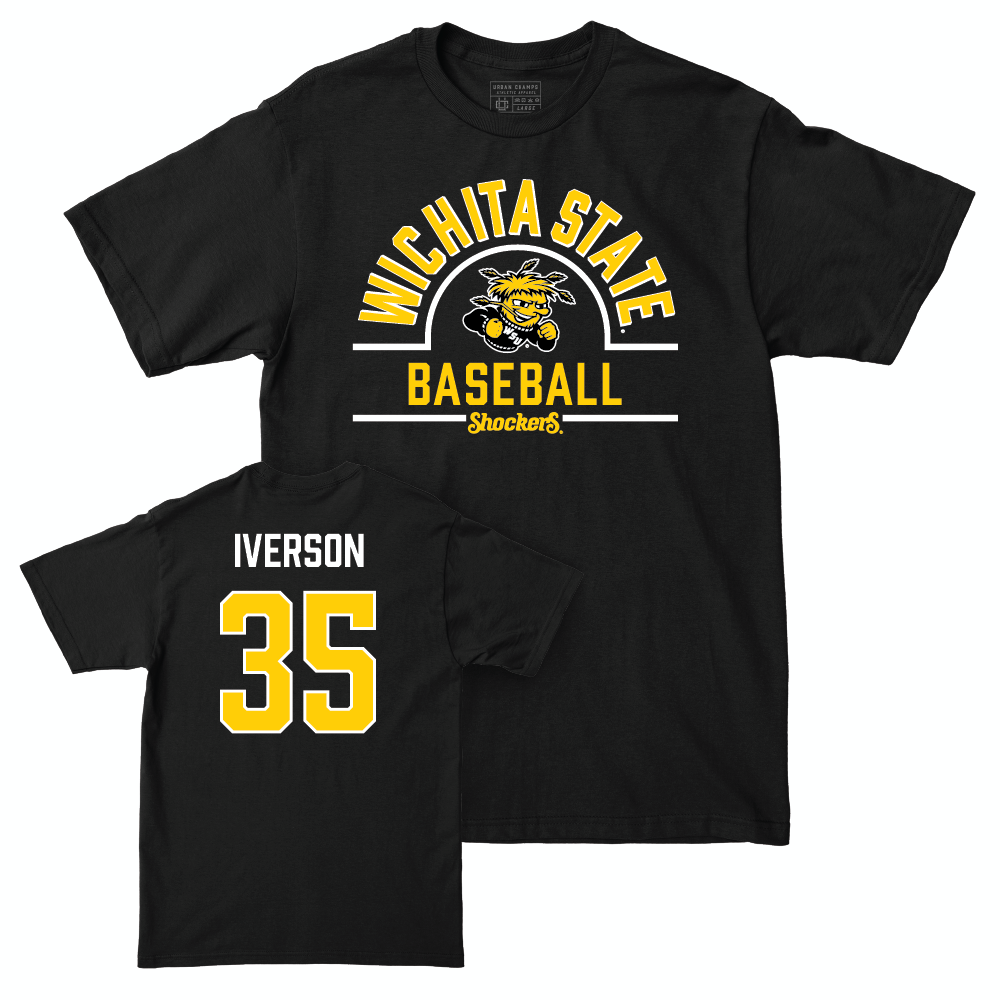 Wichita State Baseball Black Arch Tee - Drew Iverson Small