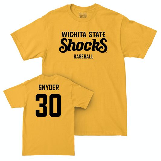 Wichita State Baseball Gold Shocks Tee - Gannon Snyder Small