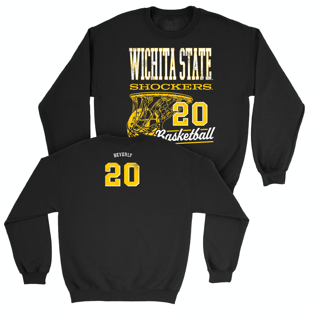 Wichita State Men's Basketball Black Hoops Crew - Harlond Beverly Small