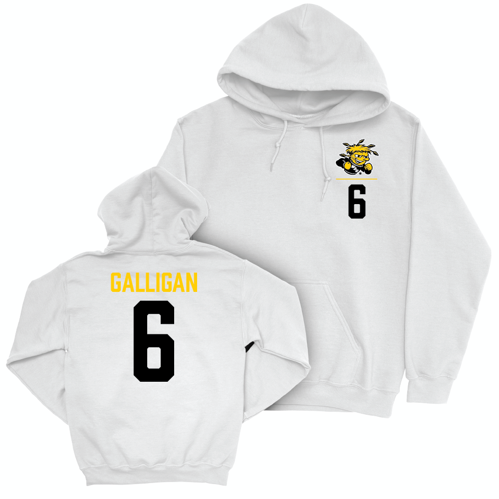 Wichita State Women's Volleyball White Logo Hoodie - Katie Galligan Small