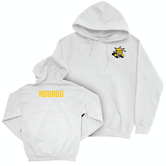 Wichita State Women's Track & Field White Logo Hoodie - Lucy Ndungu Small