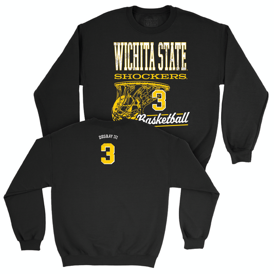 Wichita State Men's Basketball Black Hoops Crew - Ronnie DeGray III Small