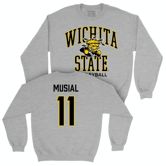 Wichita State Women's Volleyball Sport Grey Classic Crew - Sarah Musial Small