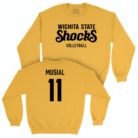 Wichita State Women's Volleyball Gold Shocks Crew - Sarah Musial Small