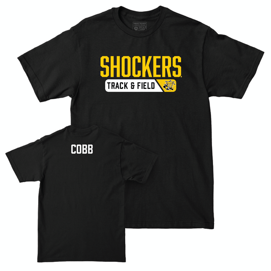 Wichita State Men's Track & Field Black Staple Tee - Zander Cobb Small