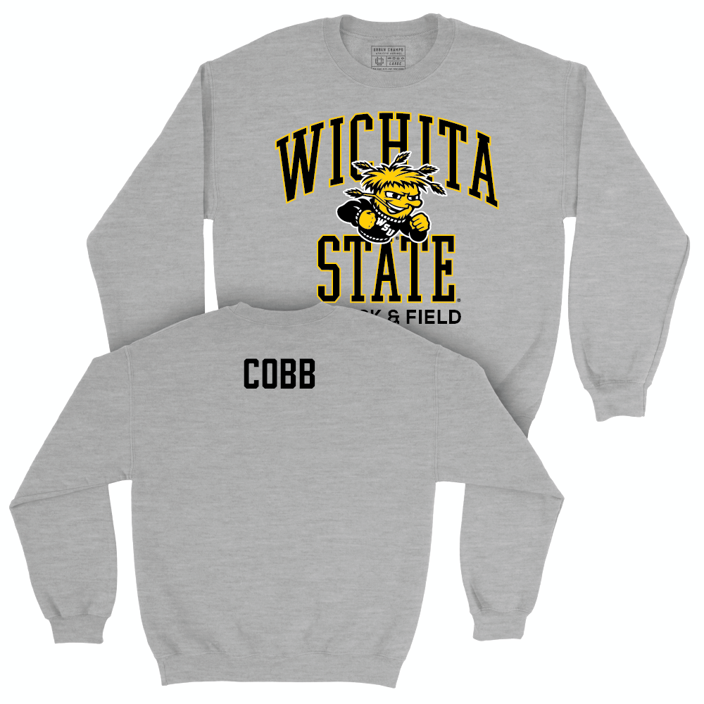 Wichita State Men's Track & Field Sport Grey Classic Crew - Zander Cobb Small