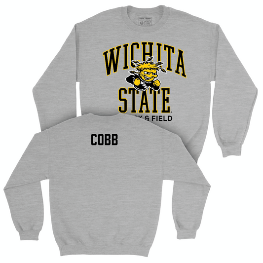 Wichita State Men's Track & Field Sport Grey Classic Crew - Zander Cobb Small