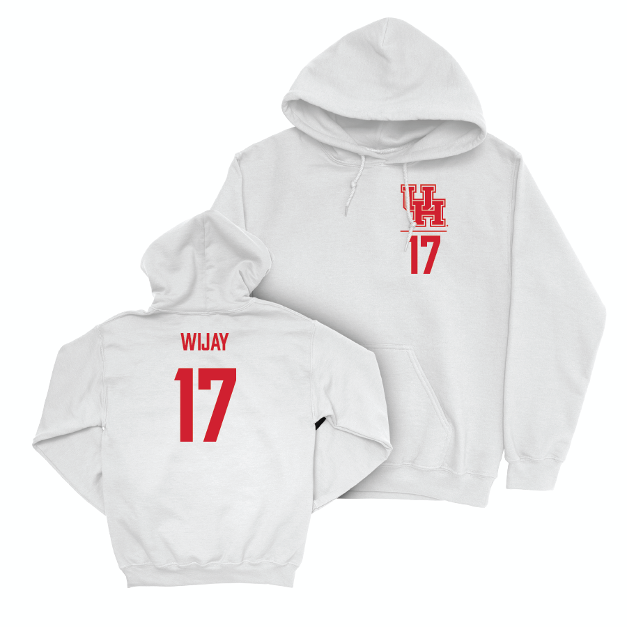 Houston Football White Logo Hoodie  - Indiana Wijay