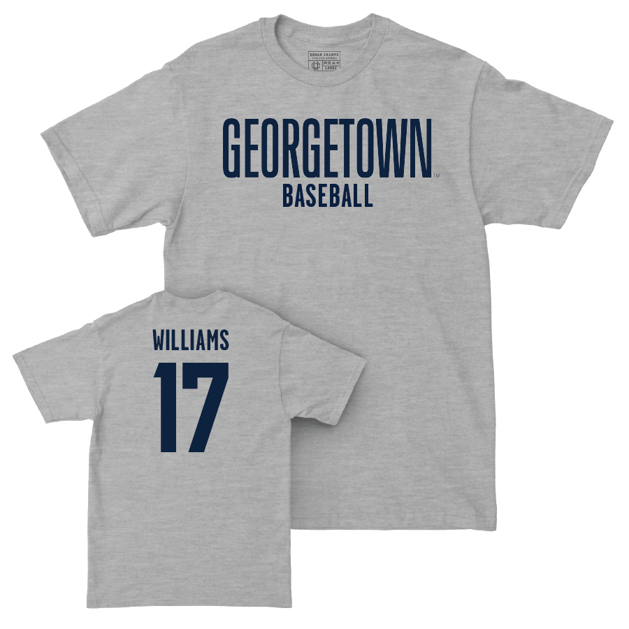 Georgetown Baseball Sport Grey Wordmark Tee   - Andrew Williams