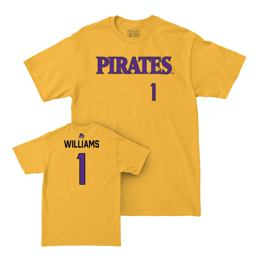 East Carolina Baseball Gold Pirates Tee  - Dixon Williams