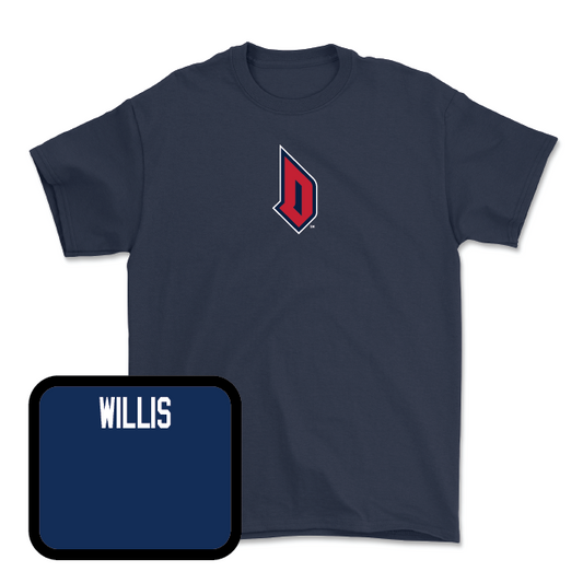 Duquesne Women's Track & Field Navy Monogram Tee - Alyssa Willis