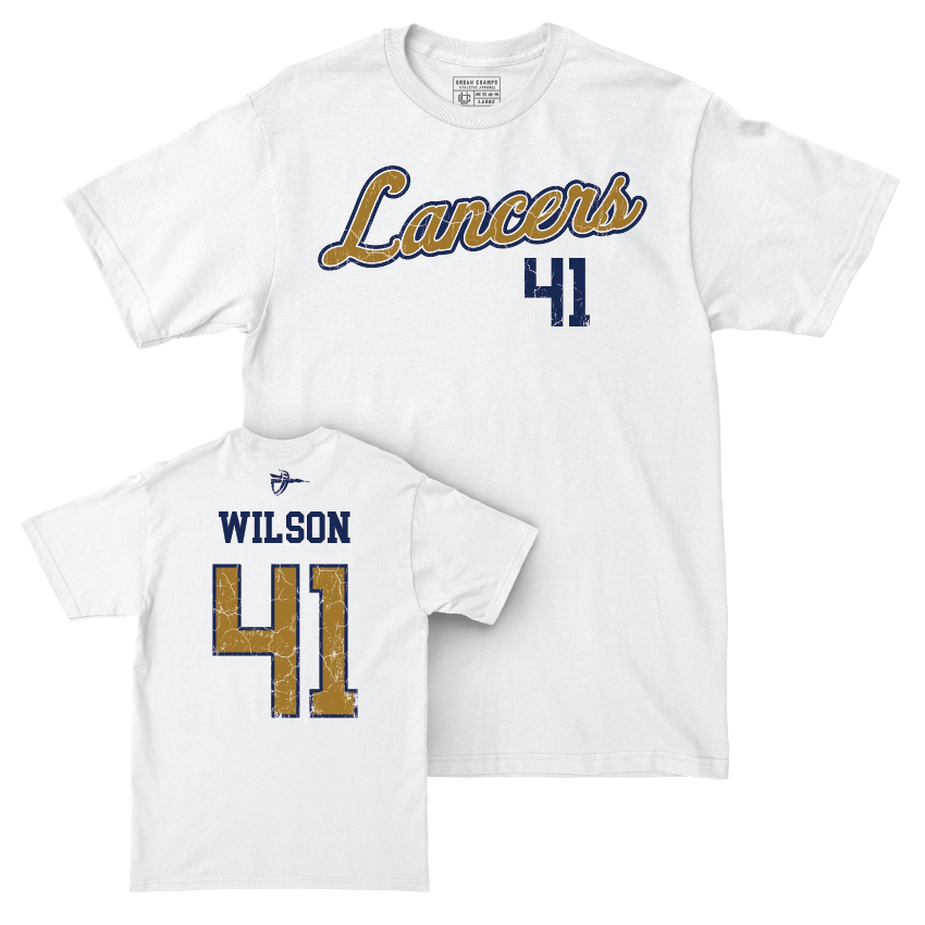 CBU Baseball White Script Comfort Colors Tee   - Jacob Wilson