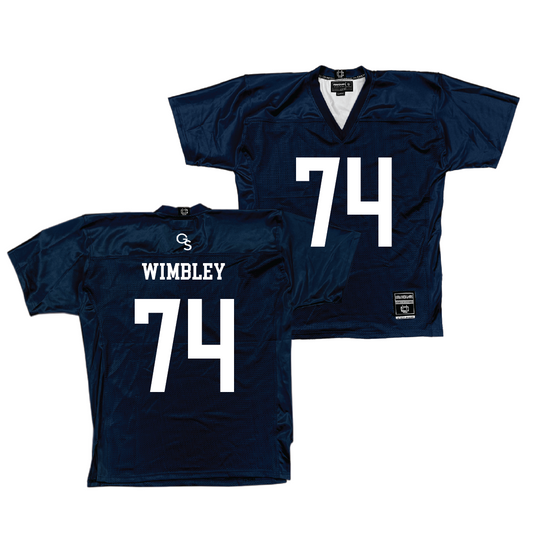 Georgia Southern Football Navy Jersey - Pichon Wimbley