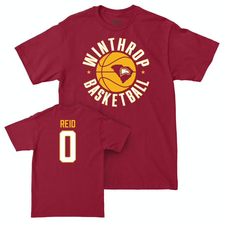 Winthrop Women's Basketball Maroon Hardwood Tee - Ar'Mani Reid Small