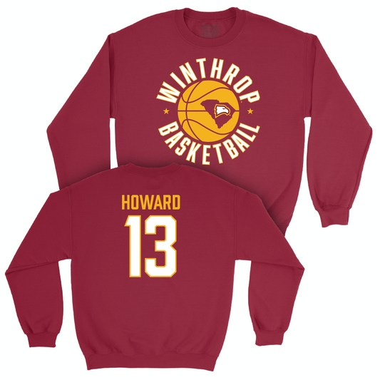 Winthrop Men's Basketball Maroon Hardwood Crew - Clay Howard Small