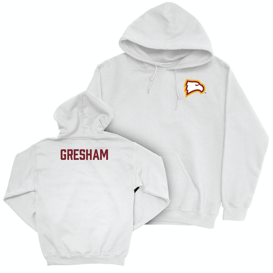 Winthrop Men's Track & Field White Logo Hoodie - Ian Gresham Small