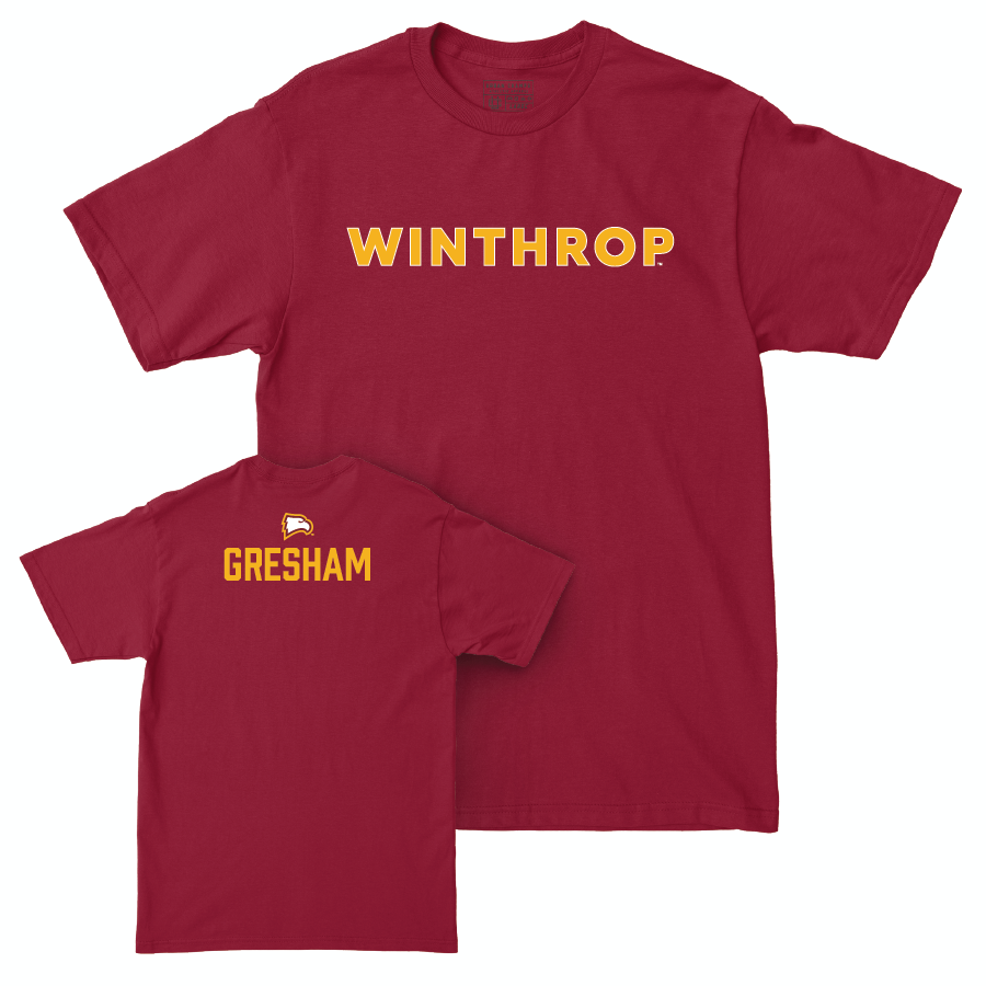 Winthrop Men's Track & Field Maroon Sideline Tee - Ian Gresham Small