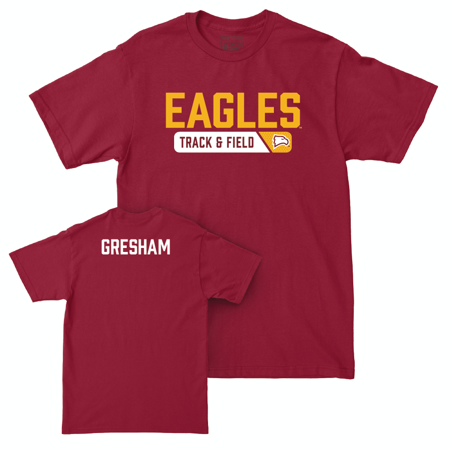 Winthrop Men's Track & Field Maroon Staple Tee - Ian Gresham Small